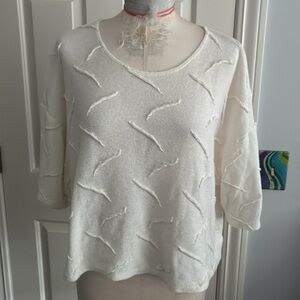 Transparente Textured Cream Sweater